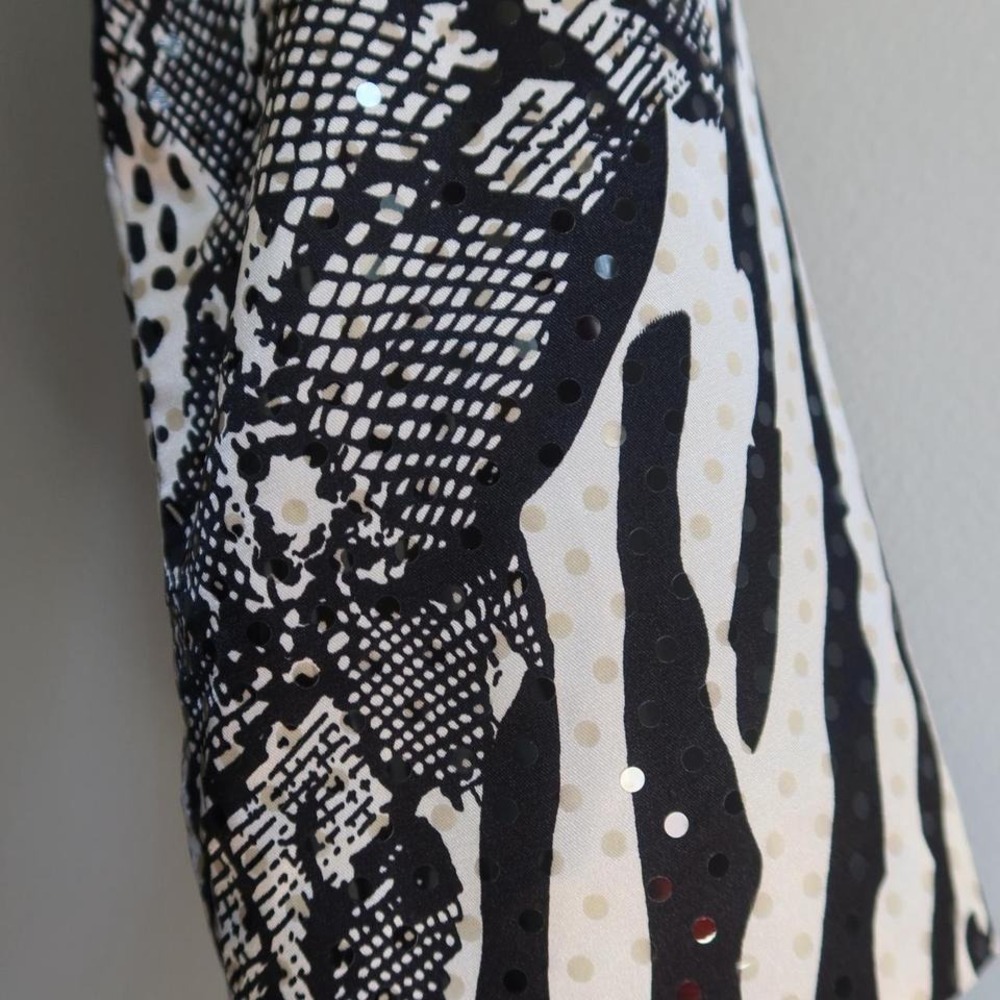 Joseph Ribkoff Animal Print Sequin Zebra Leopard‎ Blazer - Picture 5 of 8